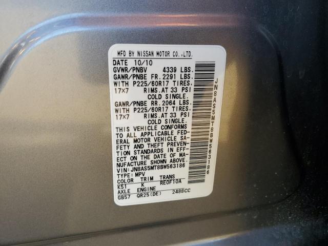 Photo 14 from auction – 2011 NISSAN ROGUE S with VIN JN8AS5MT8BW563186