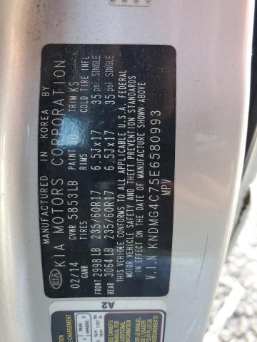 Photo 14 from auction – 2014 KIA SEDONA LX with VIN KNDMG4C75E6580993