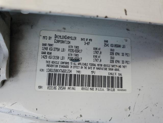 Photo 14 from auction – 2007 DODGE NITRO SLT with VIN 1D8GU58KX7W681234