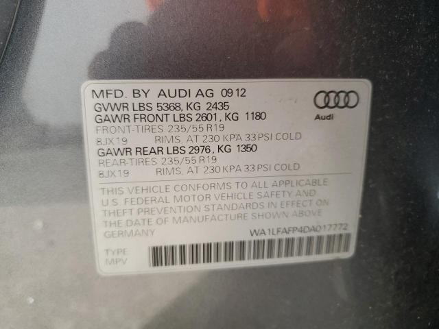 Zdjęcie 14 z aukcji – 2013 AUDI Q5 PREMIUM z VIN WA1LFAFP4DA017772