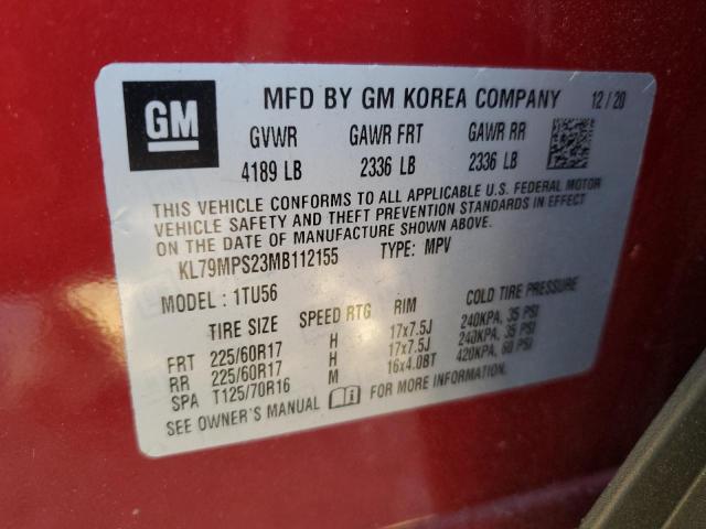 Photo 14 from auction – 2021 CHEVROLET TRAILBLAZE with VIN KL79MPS23MB112155
