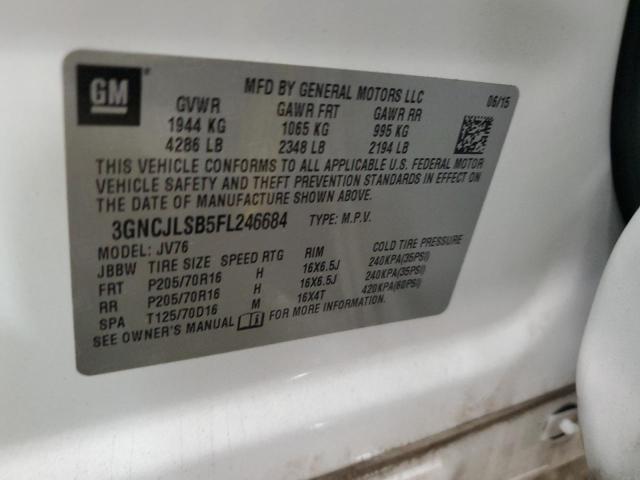 Photo 14 from auction – 2015 CHEVROLET TRAX 1LT with VIN 3GNCJLSB5FL246684