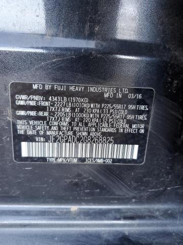 Photo 14 from auction – 2016 SUBARU CROSSTREK with VIN JF2GPADC2G8268825