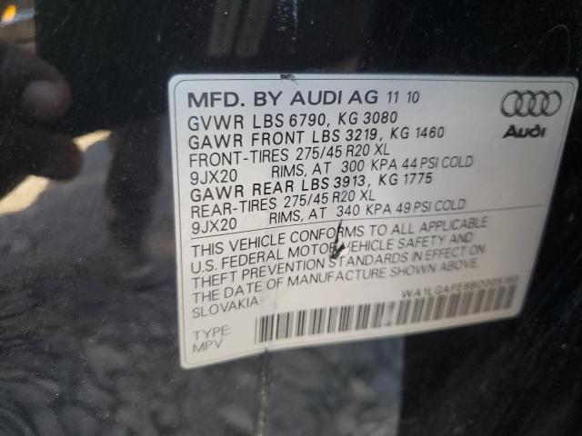 Photo 14 from auction – 2011 AUDI Q7 PREMIUM with VIN WA1LGAFE8BD005180