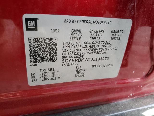 Photo 14 from auction – 2018 BUICK ENCLAVE ES with VIN 5GAERBKW0JJ133072