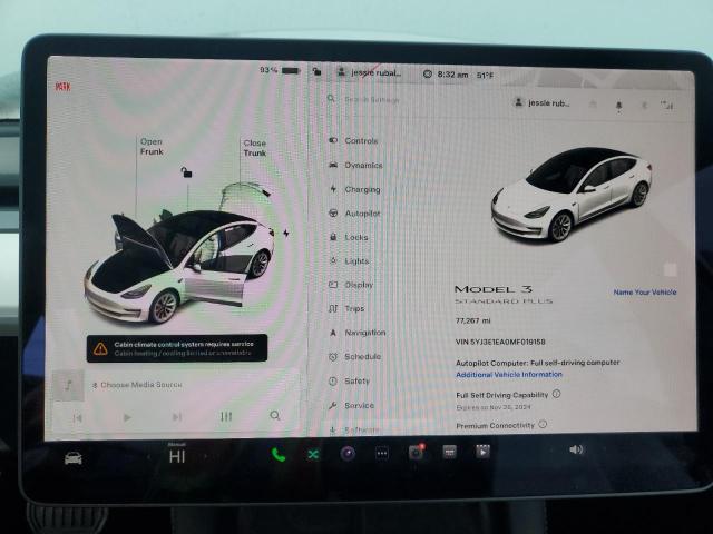 Photo 9 from auction – 2021 TESLA MODEL 3 with VIN 5YJ3E1EA0MF019158