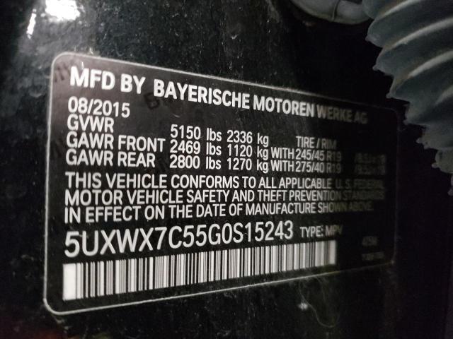 Photo 14 from auction – 2016 BMW X3 XDRIVE3 with VIN 5UXWX7C55G0S15243