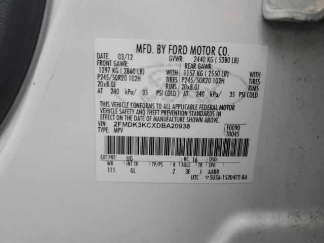 Photo 14 from auction – 2013 FORD EDGE LIMIT with VIN 2FMDK3KCXDBA20938