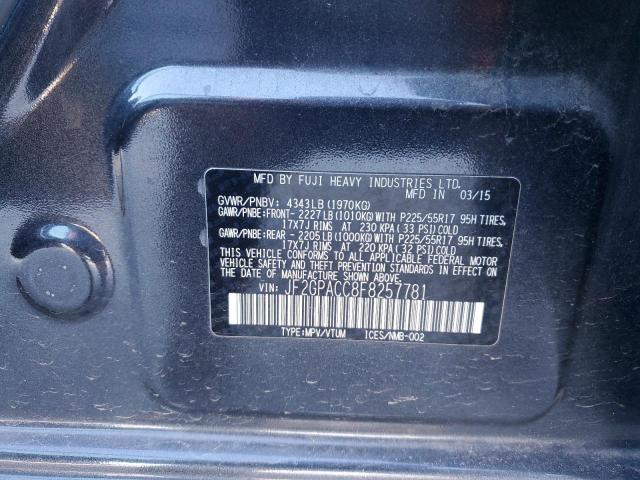 Photo 14 from auction – 2015 SUBARU XV CROSSTR with VIN JF2GPACC8F8257781
