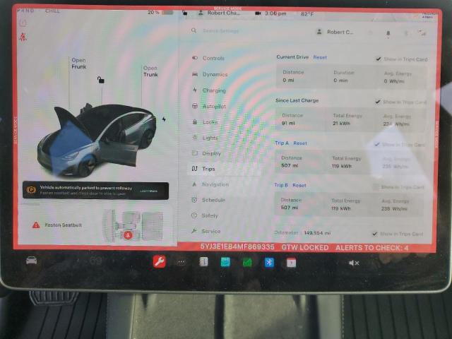 Photo 9 from auction – 2021 TESLA MODEL 3 with VIN 5YJ3E1EB4MF869335