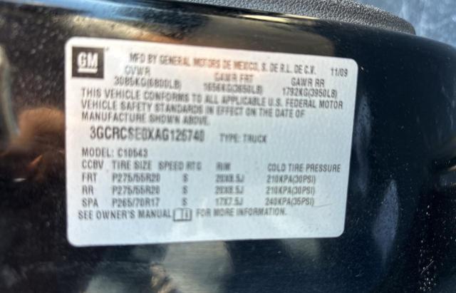 Photo 10 from auction – 2010 CHEVROLET SILVERADO with VIN 3GCRCSE0XAG126740