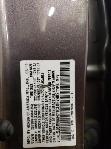 Photo 14 from auction – 2012 HONDA CR-V EXL with VIN 5J6RM4H71CL067482