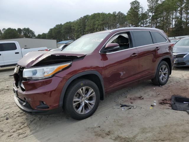 TOYOTA HIGHLANDER 2014 with VIN 5TDJKRFH3ES016763 - Photo from auction