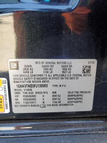Photo 14 from auction – 2015 GMC ACADIA DEN with VIN 1GKKVTKD3FJ138960
