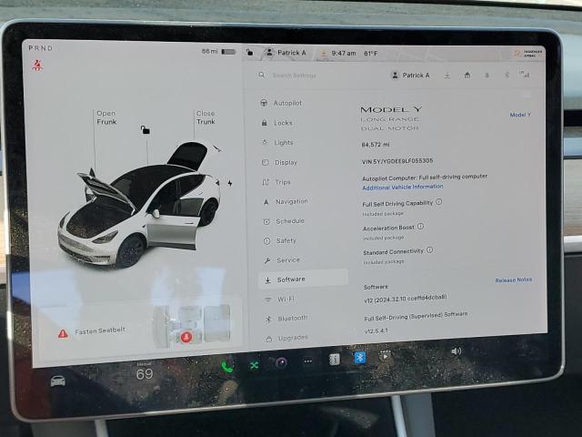 Photo 9 from auction – 2020 TESLA MODEL Y with VIN 5YJYGDEE9LF055305