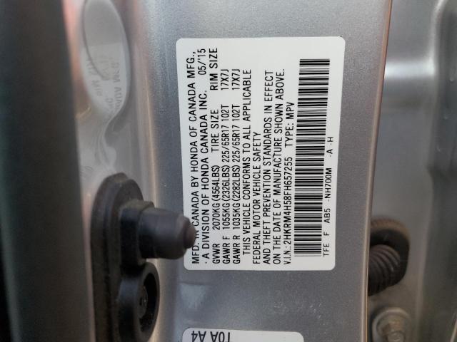 Photo 14 from auction – 2015 HONDA CR-V EX with VIN 2HKRM4H58FH657255