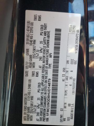Photo 14 from auction – 2017 FORD ESCAPE SE with VIN 1FMCU9GD8HUD14879