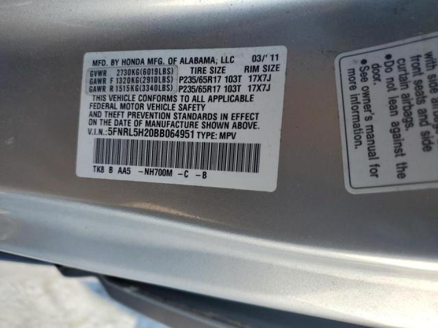 Photo 14 from auction – 2011 HONDA ODYSSEY LX with VIN 5FNRL5H20BB064951