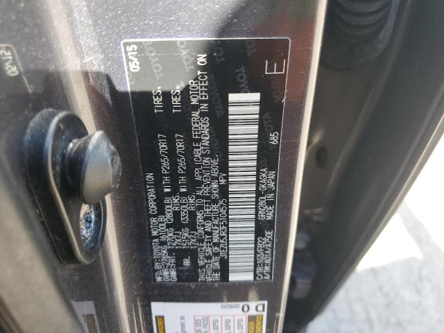 Photo 14 from auction – 2015 TOYOTA 4RUNNER SR with VIN JTEZU5JR3F5104575