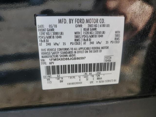 Photo 14 from auction – 2018 FORD EXPLORER X with VIN 1FM5K8D88JGB86597