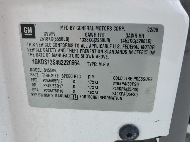 Photo 14 from auction – 2008 GMC ENVOY with VIN 1GKDS13S482220664