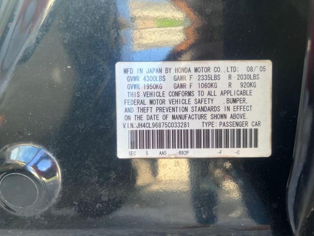 Photo 10 from auction – 2005 ACURA TSX with VIN JH4CL96875C033281