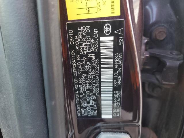 Photo 14 from auction – 2010 TOYOTA SCION XD with VIN JTKKU4B42A1002535