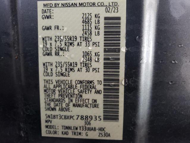 Photo 14 from auction – 2023 NISSAN ROGUE SL with VIN 5N1BT3CBXPC788935