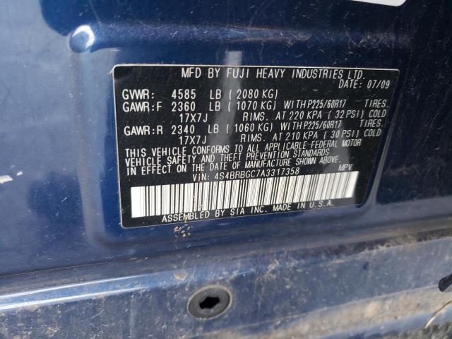 Photo 14 from auction – 2010 SUBARU OUTBACK 2. with VIN 4S4BRBGC7A3317358