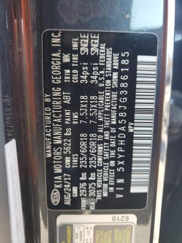 Photo 14 from auction – 2018 KIA SORENTO EX with VIN 5XYPHDA58JG386185