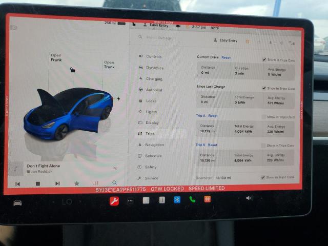 Photo 9 from auction – 2023 TESLA MODEL 3 with VIN 5YJ3E1EA2PF511775