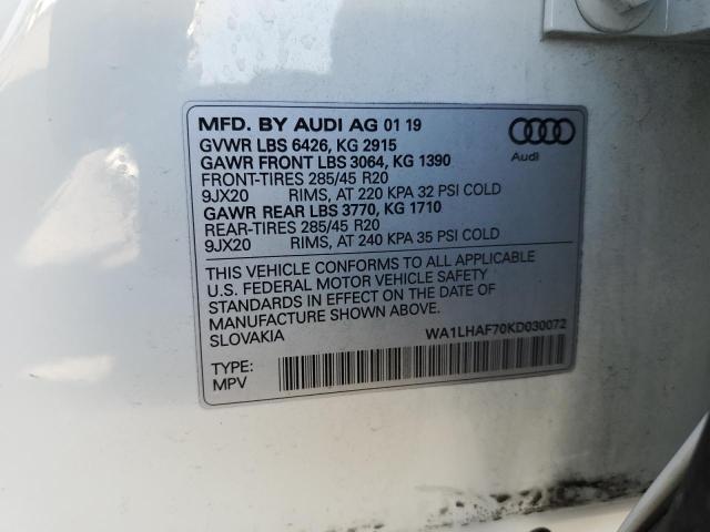 Photo 14 from auction – 2019 AUDI Q7 PREMIUM with VIN WA1LHAF70KD030072