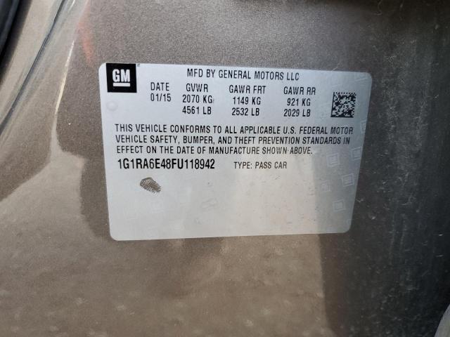 Photo 14 from auction – 2015 CHEVROLET VOLT with VIN 1G1RA6E48FU118942