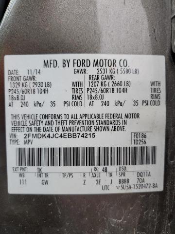 Photo 14 from auction – 2014 FORD EDGE SEL with VIN 2FMDK4JC4EBB74215