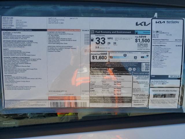 Photo 12 from auction – 2025 KIA K4 LX with VIN 3KPFT4DEXSE007014