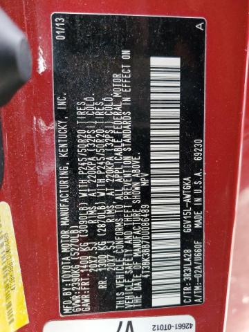 Photo 14 from auction – 2013 TOYOTA VENZA LE with VIN 4T3BK3BB7DU086489