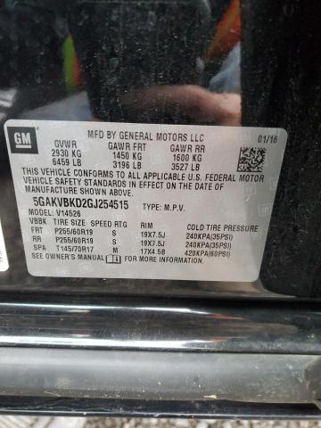 Photo 14 from auction – 2016 BUICK ENCLAVE with VIN 5GAKVBKD2GJ254515
