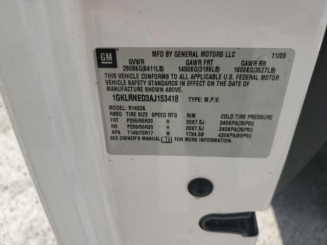 Photo 14 from auction – 2010 GMC ACADIA SLT with VIN 1GKLRNED3AJ153418