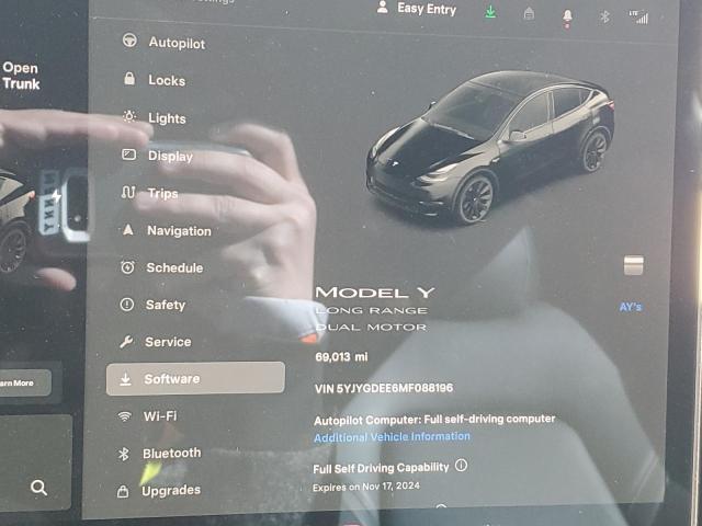 Photo 9 from auction – 2021 TESLA MODEL Y with VIN 5YJYGDEE6MF088196