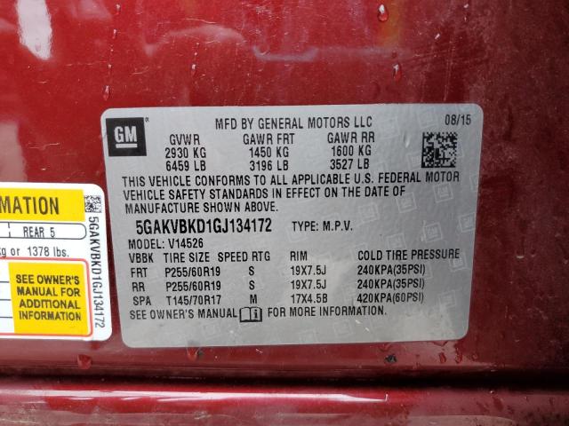 Photo 14 from auction – 2016 BUICK ENCLAVE with VIN 5GAKVBKD1GJ134172