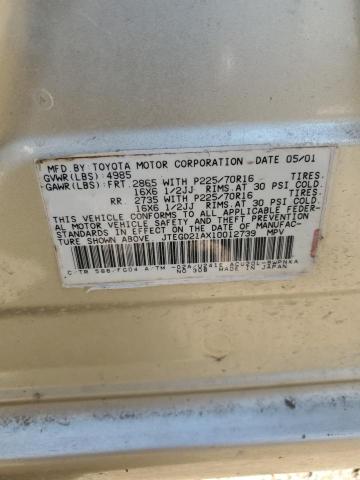 Photo 14 from auction – 2001 TOYOTA HIGHLANDER with VIN JTEGD21AX10012739