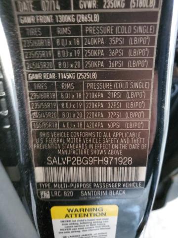 Photo 14 from auction – 2015 LAND ROVER RANGE ROVE with VIN SALVP2BG9FH971928
