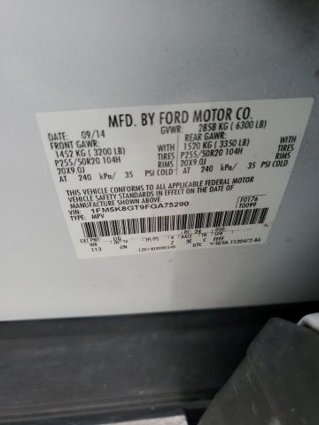Photo 14 from auction – 2015 FORD EXPLORER S with VIN 1FM5K8GT9FGA75290