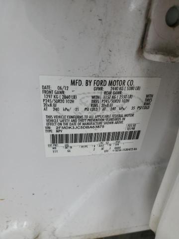 Photo 14 from auction – 2013 FORD EDGE SEL with VIN 2FMDK3JC5DBA63875