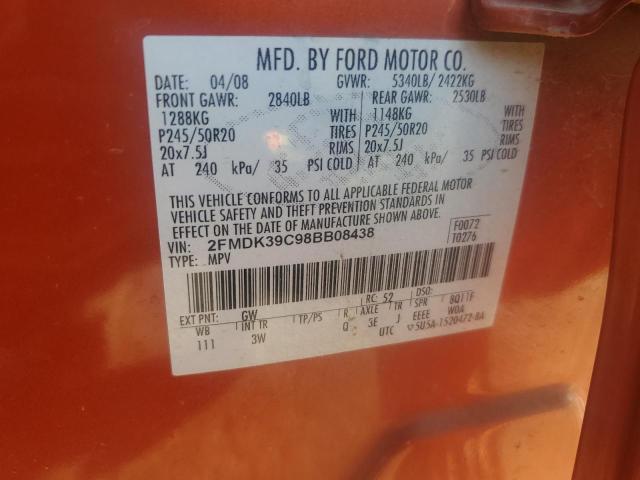 Photo 14 from auction – 2008 FORD EDGE LIMIT with VIN 2FMDK39C98BB08438