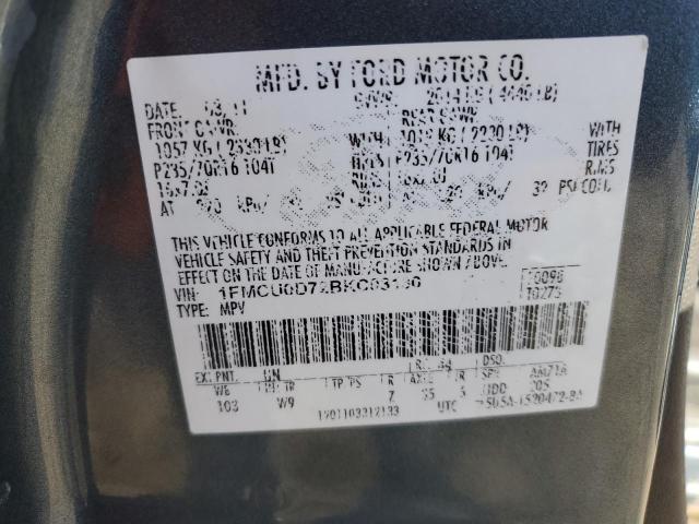 Photo 14 from auction – 2011 FORD ESCAPE XLT with VIN 1FMCU0D72BKC03130