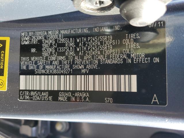 Photo 14 from auction – 2011 TOYOTA HIGHLANDER with VIN 5TDYK3EH3BS049271