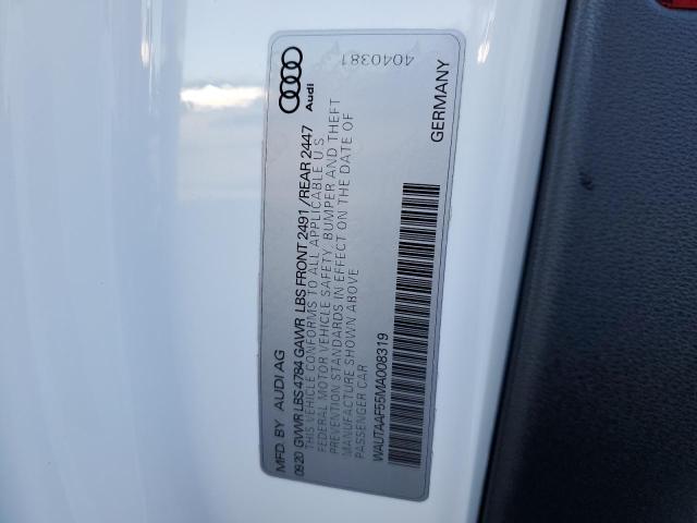 Photo 14 from auction – 2021 AUDI A5 PREMIUM with VIN WAUTAAF55MA008319