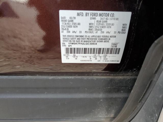 Photo 14 from auction – 2020 FORD EXPLORER L with VIN 1FMSK7FH2LGC30834
