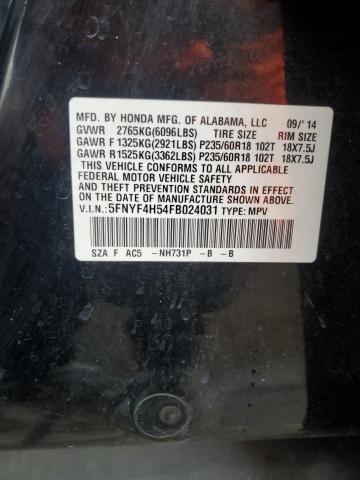 Photo 14 from auction – 2015 HONDA PILOT EXL with VIN 5FNYF4H54FB024031